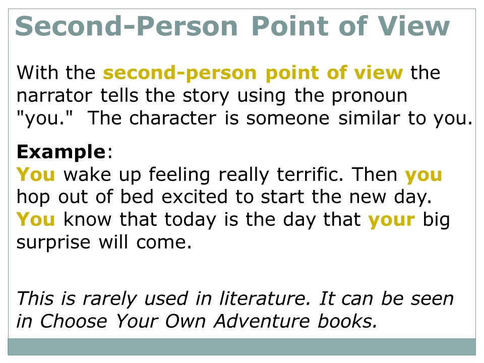 Second person point of view essay